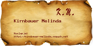 Kirnbauer Melinda névjegykártya
